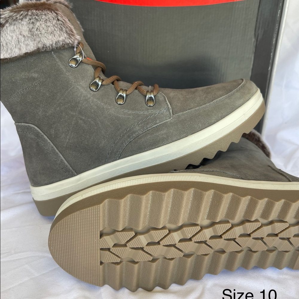 New Women’s Cougar Waterproof Suede Lace-Up Boots